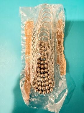 New Gold with Beads Shower Curtain Hooks